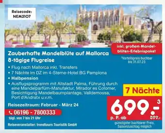 Netto Marken-Discount Zauberhafte Mandelblüte auf Mallorca 8-tägige Flugreise Angebot