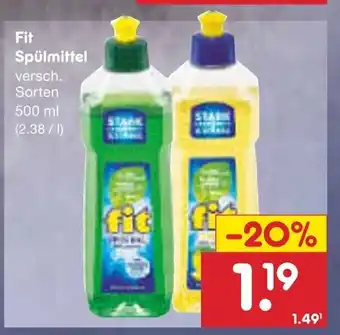 Netto Marken-Discount Fit Spülmittel versch. Sorten 500ml Angebot