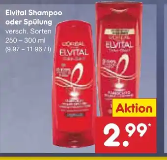 Netto Marken-Discount Elvital Shampoo oder Spülung versch. Sorten 250 - 300 ml Angebot