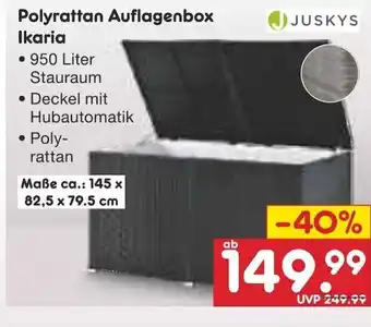 Netto Marken-Discount JUSKYS Polyrattan Auflagenbox Ikaria Angebot