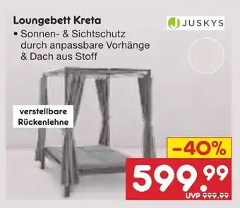 Netto Marken-Discount JUSKYS Loungebett Kreta Angebot