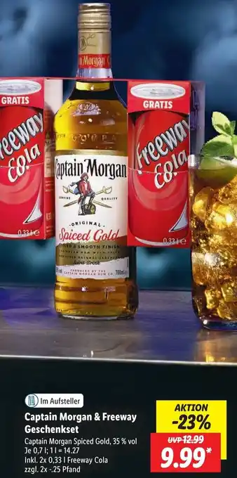 Lidl Captain Morgan & Freeway Geschenkset 0,7 L Angebot