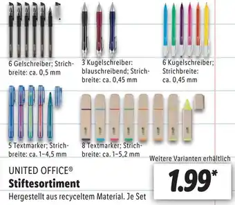 Lidl UNITED OFFICEⓇ Stiftesortiment Angebot