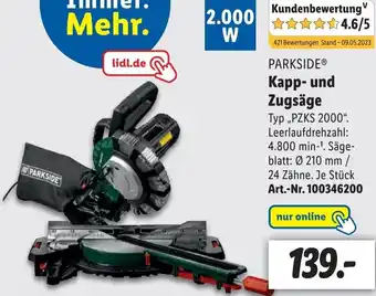 Lidl PARKSIDEⓇ Kapp und Zugsäge Angebot