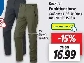 Lidl Rocktrail Funktionshose Angebot