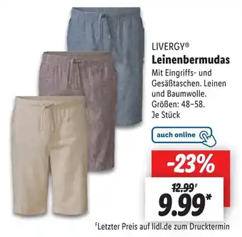 Lidl LIVERGYⓇ Leinenbermudas Angebot