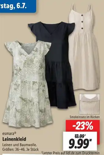 Lidl esmara® Leinenkleid Angebot