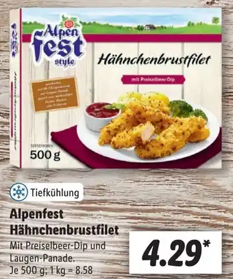 Lidl Alpenfest Hähnchenbrustfilet 500 g Angebot