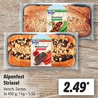 Lidl Alpenfest Striezel 450 g Angebot