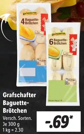 Lidl Grafschafter Baguette-Brötchen 300 g Angebot