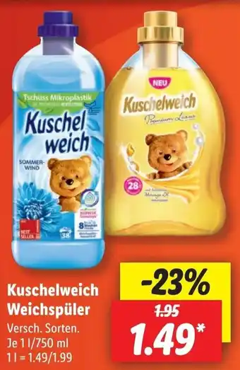 Lidl Kuschelweich Weichspüler 1 L/750 ml Angebot