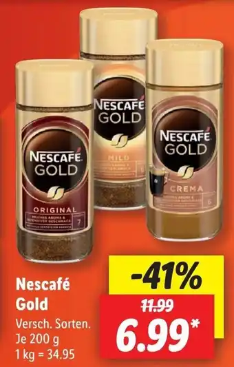 Lidl Nescafé Gold 200 g Angebot