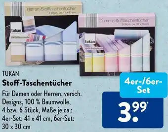 Aldi Süd TUKAN Stoff-Taschentücher Angebot