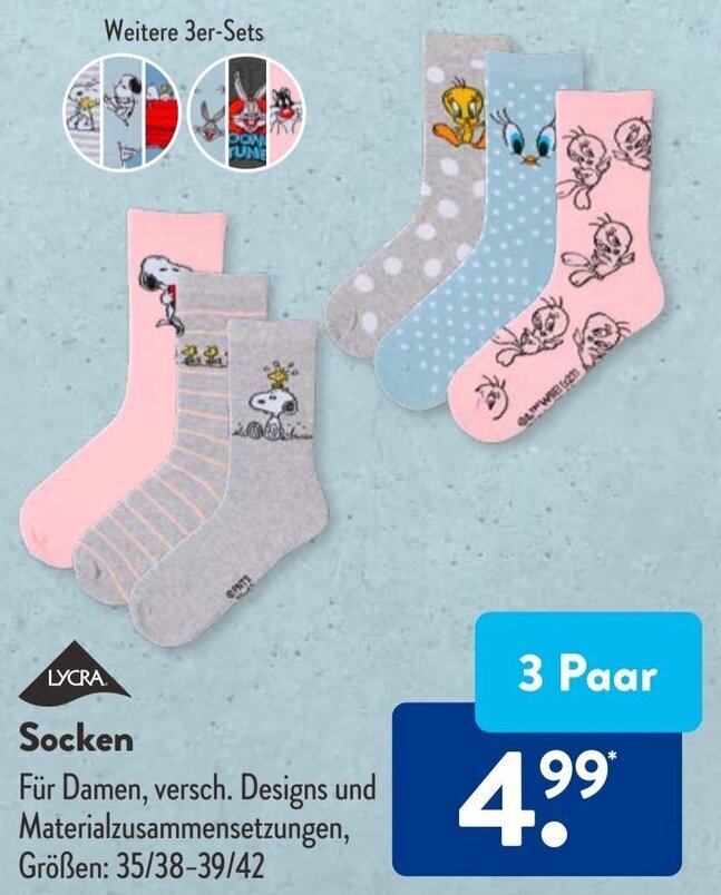 Socken 3 Paar Angebot bei Aldi Süd