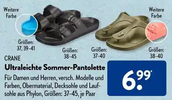 Aldi Süd CRANE Ultraleichte Sommer-Pantolette Angebot