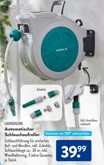 Aldi Süd GARDENLINE Automatischer Schlauchaufroller Angebot