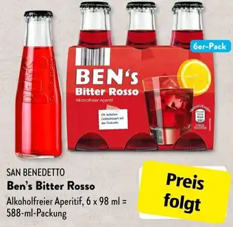 Aldi Süd SAN BENEDETTO Ben's Bitter Rosso 588 ml Packung Angebot