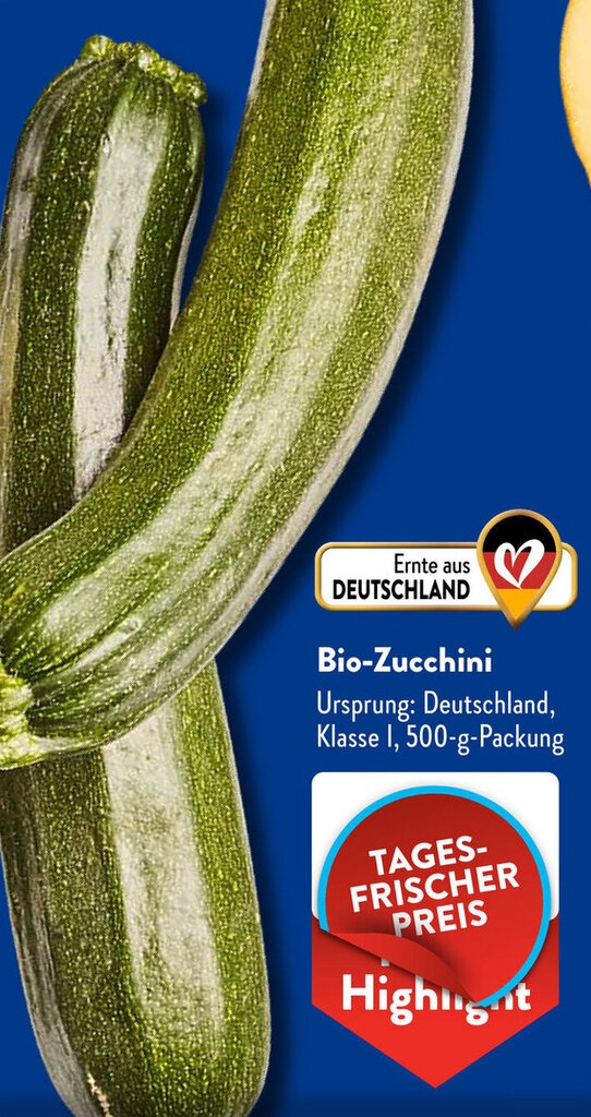 BioZucchini 500gPackung Angebot bei Aldi Süd