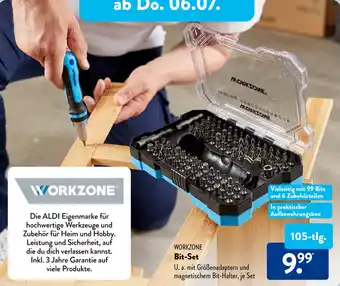 Aldi Süd WORKZONE Bit-Set 105-tlg. Angebot