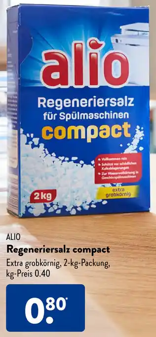 Aldi Süd ALIO Regeneriersalz compact 2 kg Packung Angebot