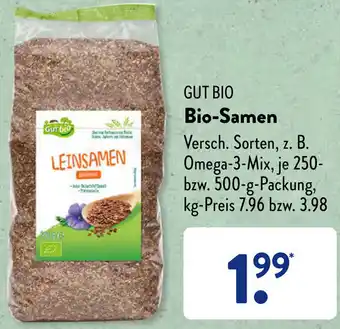 Aldi Süd GUT BIO Bio-Samen 250-500 g Packung Angebot