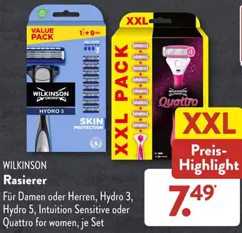 Aldi Süd WILKINSON Rasierer Angebot