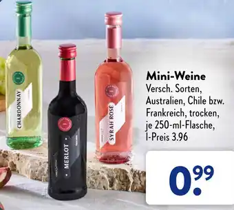 Aldi Süd Mini Weine 250 ml Flasche Angebot