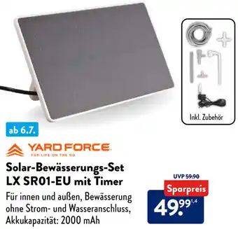 Aldi Süd Yard Force Solar-Bewässerungs-Set LX SR01-EU mit Timer Angebot