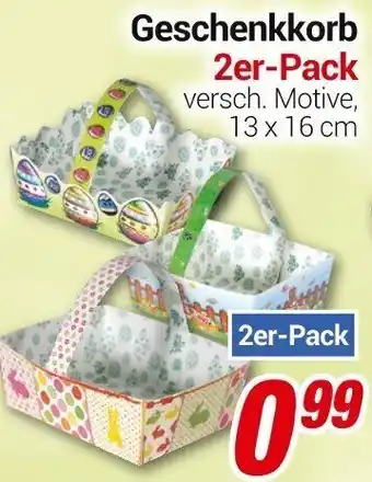 CENTERSHOP Geschenkkorb 2er Pack Angebot