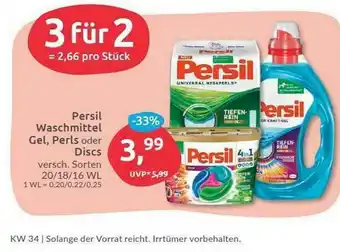 Budni Persil Waschmittel Gel, Perls Oder Discs Angebot