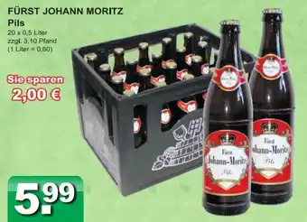 Getränkeparadies Gefromm FÜRST JOHANN MORITZ Pils 20 x 0,5 Liter Angebot