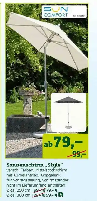 Pflanzen Kölle Suncomfort Sonnenschirm „style” Angebot