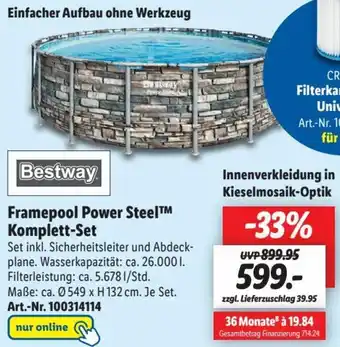 Lidl Bestway Framepool Power Steel™ Komplett-Set Angebot