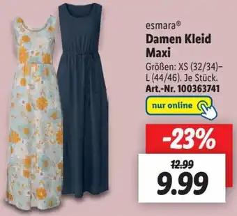 Lidl esmaraⓇ Damen Kleid Maxi Angebot