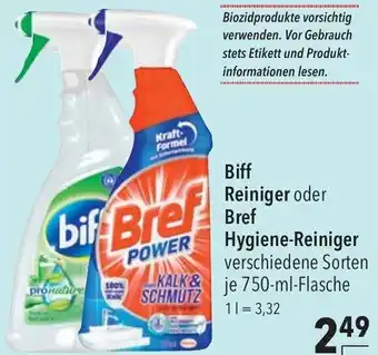 CITTI Markt Biff Reiniger oder Bref Hygiene-Reiniger 750-ml-Flasche Angebot