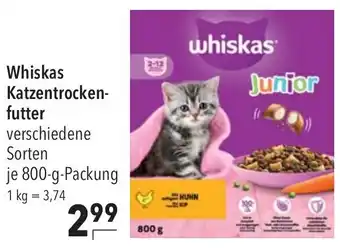 CITTI Markt Whiskas Katzentrockenfutter 800-g-Packung Angebot