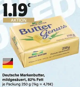 LEDO HOCHE BUTTER Deutsche Markenbutter, mildgesäuert, 82% Fett 250 g Angebot