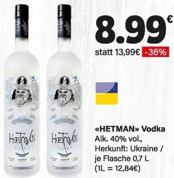 LEDO <<HETMAN>> Vodka 0,7 L Angebot