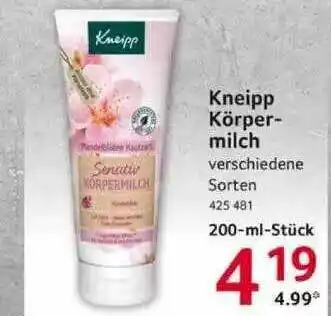 Selgros Kneipp Körpermilch Angebot