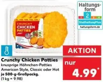 Kaufland Crunchy Chicken Patties 500-g-Großpackg. Angebot