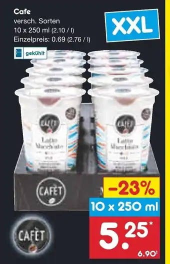 Netto Marken-Discount CAFET Cafe 10*250ml Angebot