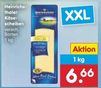 Netto Marken-Discount Heinrichsthaler Käse-scheiben 1kg Angebot