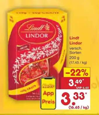 Netto Marken-Discount Lindt Lindor 200g Angebot