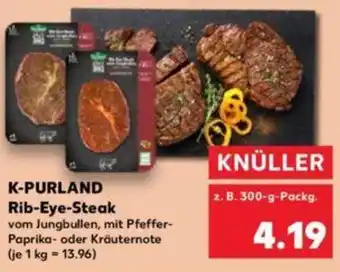 Kaufland K-PURLAND Rib-Eye-Steak z. B. 300-g-Packg. Angebot