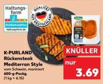 Kaufland K-PURLAND Rückensteak Mediterran Style 600-g-Packg. Angebot