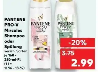 Kaufland PANTENE PRO-V Mircales Shampoo oder Spülung 160-250-ml-FI. Angebot