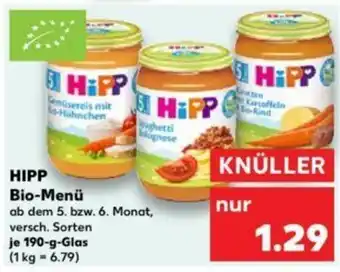 Kaufland HIPP Bio-Menü 190 g Glas Angebot