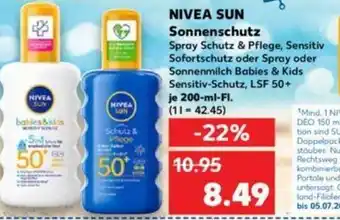 Kaufland NIVEA SUN Sonnenschutz 200 ml Fl. Angebot