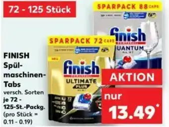 Kaufland FINISH Spül-maschinen-Tabs 72-125-St.-Packg. Angebot