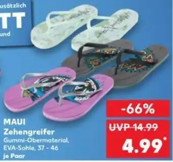 Kaufland MAUI Zehengreifer 37-46 je Paar Angebot